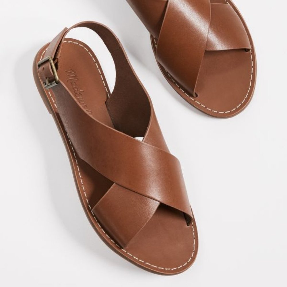 Madewell The Boardwalk Crossover Sandal (9.5)